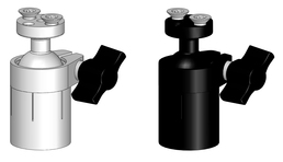 Gegen&uuml;berstellung Farbe silber und schwarz.