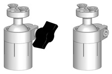 Vergleich Fixierung mit Hand oder Werkzeug.