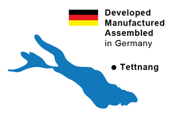 Entwickelt, gefertigt und montiert in Deutschland.
